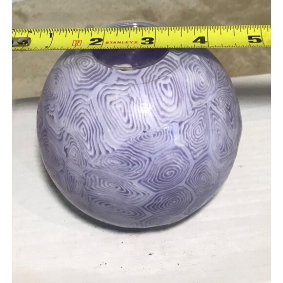 Purple Swirl Patterned Spherical Glow Candle Round Illuminating Retro Hippie - Picture 7 of 10
